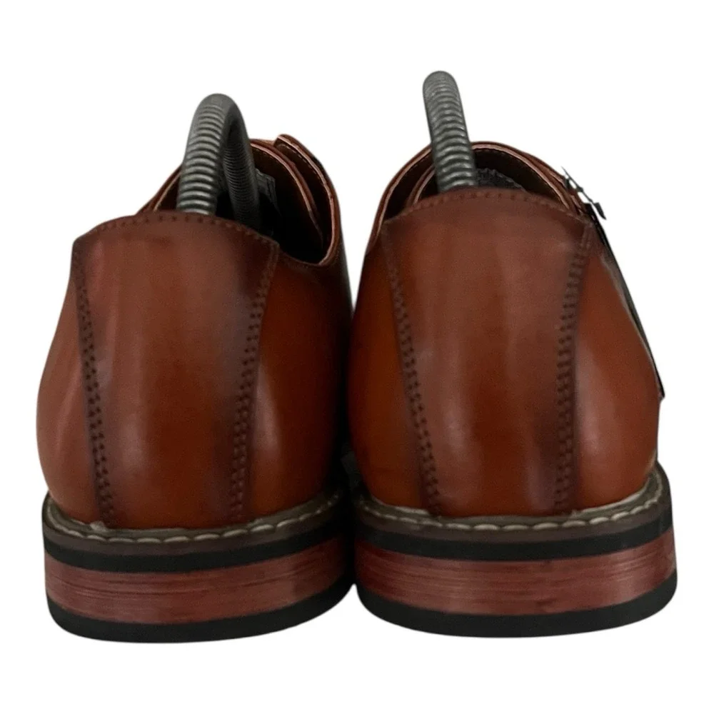 Jousen Milan Men's Brown Cap Toe Oxford Dress Shoes Lace‎ Up Size 10